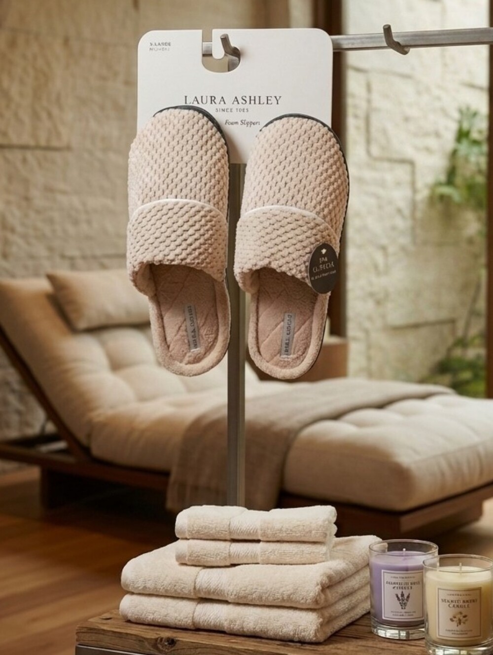 Laura Ashley Memory Foam Slippers - XL - Picture 8 of 8